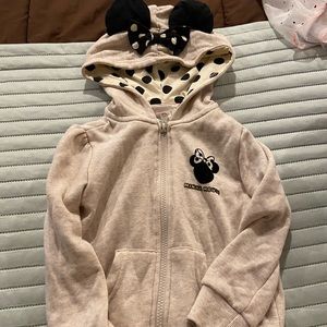 Minnie Mouse light hooded sweatshirt with ears!!
